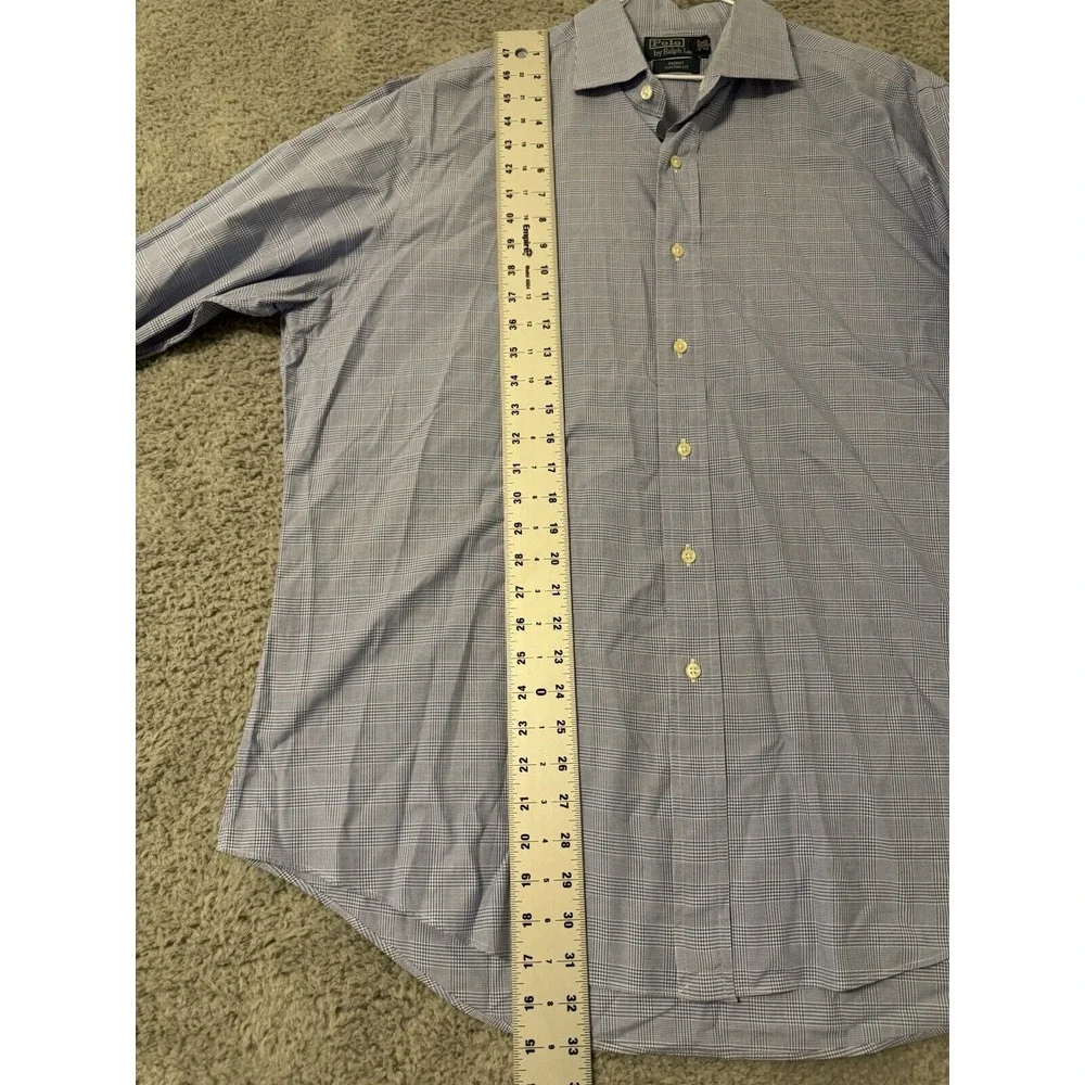 Polo Ralph Lauren Dress Shirt Men 17.5 34/35‎ Collar Regent Custom Fit
